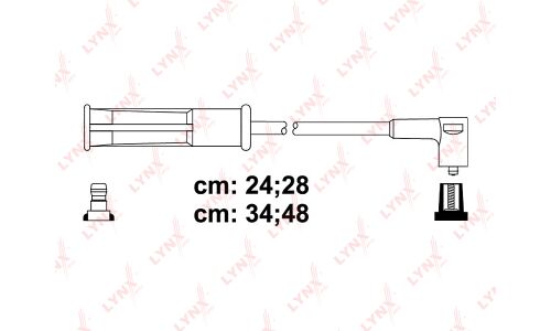 Провода высоковольтные LYNXauto, класс F, комплект 4 шт, арт. SPC6343