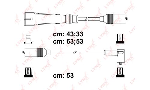 Комплект высоковольтных проводов (класс F) LYNXauto, арт. SPC8022