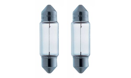 Лампа Osram Ultra Life Festoon C5W (SV8.5, T10x35), 12В, 5Вт, комплект 2 шт, арт. 6418ULT-02B