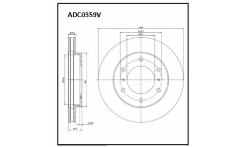 Диск тормозной Allies Nippon, передний, арт. ADC0359V