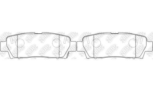 Колодки тормозные дисковые NiBK, комплект на ось (4 шт), арт. PN1323