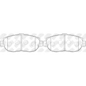 Колодки тормозные дисковые NiBK, комплект на ось (4 шт), арт. PN1324