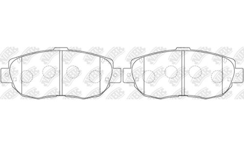 Колодки тормозные дисковые NiBK, комплект на ось (4 шт), арт. PN1324