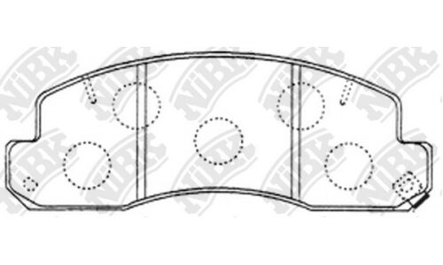 Колодки тормозные дисковые NiBK, комплект на ось (4 шт), арт. PN1388