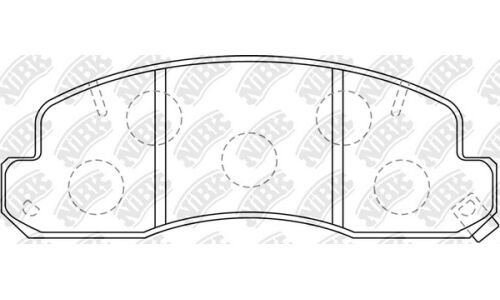 Колодки тормозные дисковые NiBK, комплект на ось (4 шт), арт. PN1388