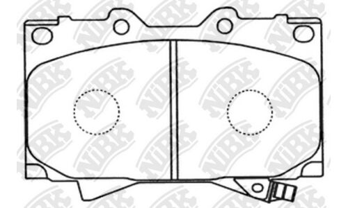 Колодки тормозные дисковые NiBK, комплект на ось (4 шт), арт. PN1411