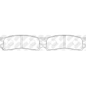 Колодки тормозные дисковые NiBK, комплект на ось (4 шт), арт. PN5290