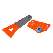 Скребок для удаления льда Airline, морозостойкий пластик, с резиновой рукояткой, длина 18см, ширина 7см, арт. AB-P-03