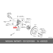 Сайлентблок заднего рычага NISSAN, арт. 55152-9Y000