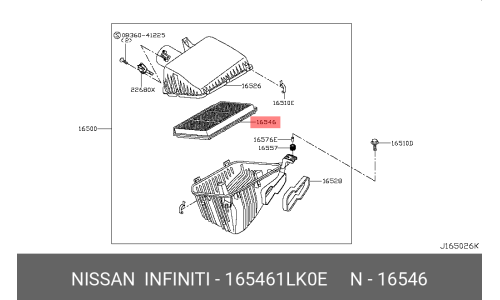 Фильтр воздушный NISSAN // VQ56VD