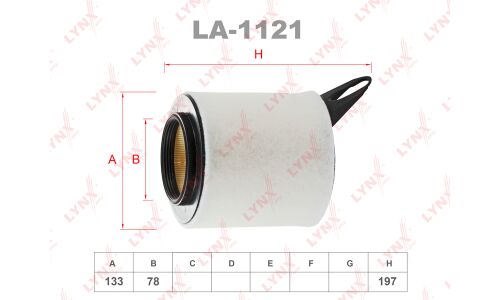 Фильтр воздушный LYNXauto, арт. LA-1121