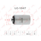 Фильтр масляный LYNXauto, арт. LC-1047