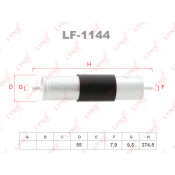 Фильтр топливный LYNXauto, арт. LF-1144