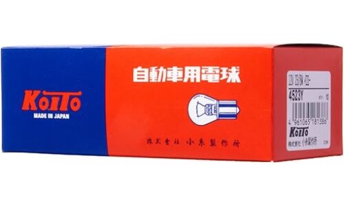 Лампа Koito P23/8W (BAY15d, S25), 12В, 23/8Вт, оранжевая, арт. 4523Y