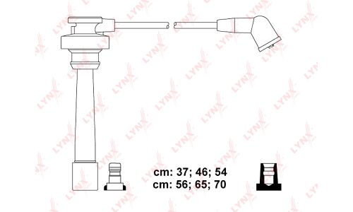 Провода высоковольтные LYNXauto, класс F, комплект 6 шт, арт. SPC5529