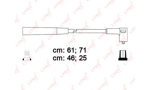 Провода высоковольтные LYNXauto, класс F, комплект 4 шт, арт. SPC6915