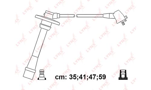 Провода высоковольтные LYNXauto, класс F, комплект 4 шт, арт. SPC7570