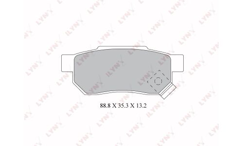 Колодки тормозные дисковые LYNXauto, комплект на ось (4 шт), арт. BD-3428