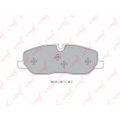Колодки тормозные дисковые LYNXauto передние, комплект на ось (4 шт), арт. BD-5003