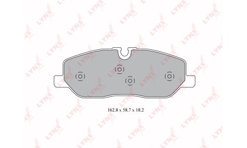 Колодки тормозные дисковые LYNXauto передние, комплект на ось (4 шт), арт. BD-5003