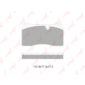 Колодки тормозные дисковые LYNXauto, комплект на ось (4 шт), арт. BD-5004