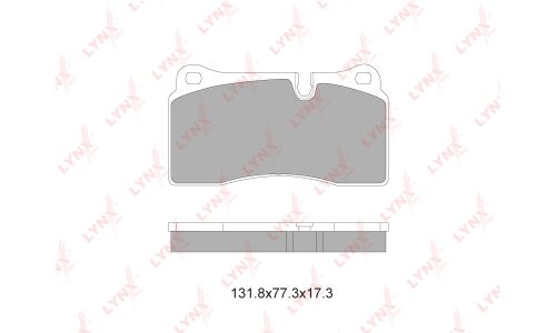 Колодки тормозные дисковые LYNXauto, комплект на ось (4 шт), арт. BD-5004