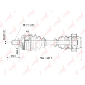 Привод в сборе LYNXauto, передний, арт. CD-5303A