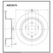 Диск тормозной Allies Nippon, задний, арт. ADC0275
