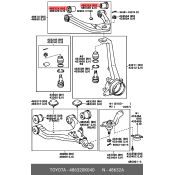 Сайлентблок рычага подвески | перед прав Toyota, арт. 48632-0K040