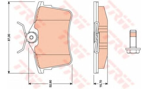 Колодки дисковые TRW, арт. GDB1799