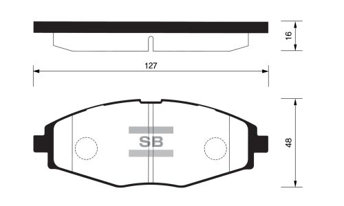 Колодки тормозные передние Sangsin, арт. SP1086