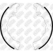 Колодки тормозные барабанные NiBK, комплект на ось (4 шт), арт. FN2350