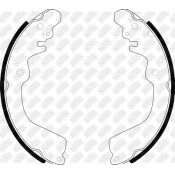 Колодки тормозные барабанные NiBK, комплект на ось (4 шт), арт. FN6701