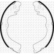 Колодки тормозные барабанные NiBK, комплект на ось (4 шт), арт. FN7747