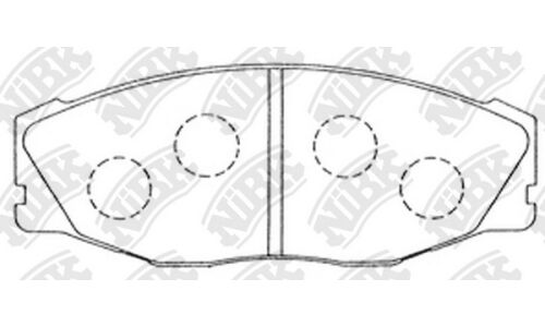 Колодки тормозные дисковые NiBK, комплект на ось (4 шт), арт. PN1157