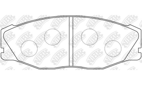 Колодки тормозные дисковые NiBK, комплект на ось (4 шт), арт. PN1157