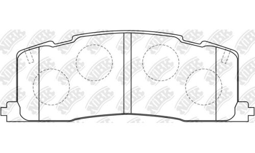 Колодки тормозные дисковые NiBK, комплект на ось (4 шт), арт. PN1274