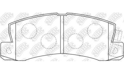 Колодки тормозные дисковые NiBK, комплект на ось (4 шт), арт. PN1321