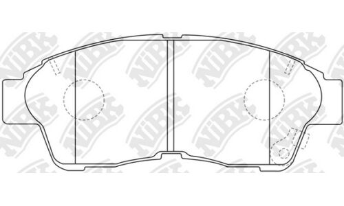 Колодки тормозные дисковые NiBK, комплект на ось (4 шт), арт. PN1322