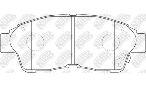 Колодки тормозные дисковые NiBK, комплект на ось (4 шт), арт. PN1322