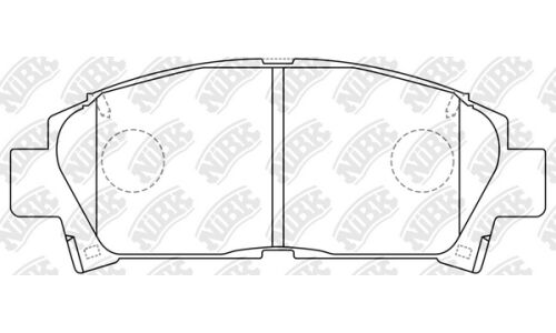 Колодки тормозные дисковые NiBK, комплект на ось (4 шт), арт. PN1362