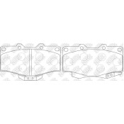 Колодки тормозные дисковые NiBK, комплект на ось (4 шт), арт. PN1387