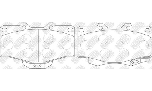 Колодки тормозные дисковые NiBK, комплект на ось (4 шт), арт. PN1387