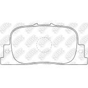 Колодки тормозные дисковые NiBK, комплект на ось (4 шт), арт. PN1431