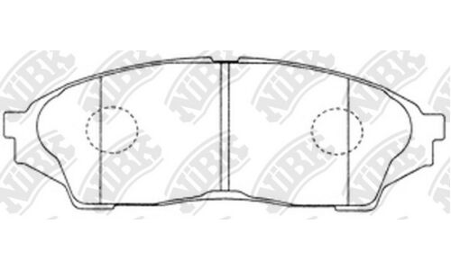 Колодки тормозные дисковые NiBK, комплект на ось (4 шт), арт. PN1434