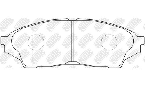 Колодки тормозные дисковые NiBK, комплект на ось (4 шт), арт. PN1434