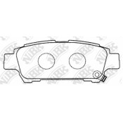 Колодки тормозные дисковые NiBK, комплект на ось (4 шт), арт. PN1449