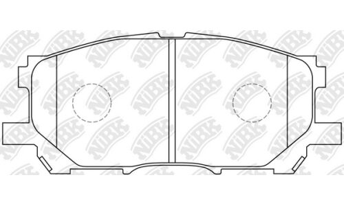 Колодки тормозные дисковые NiBK, комплект на ось (4 шт), арт. PN1497