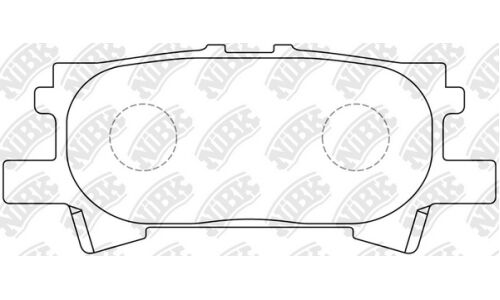 Колодки тормозные дисковые NiBK, комплект на ось (4 шт), арт. PN1498