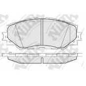Колодки тормозные дисковые NiBK, комплект на ось (4 шт), арт. PN1524